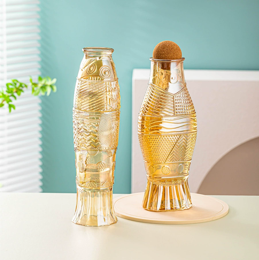 Рыбий горшок Leweishi, 5 предметов, креативный доступный роскошный стеклянный набор для воды в подарок для бизнес-магазина клиентов, праздничное мероприятие, подарок для членства