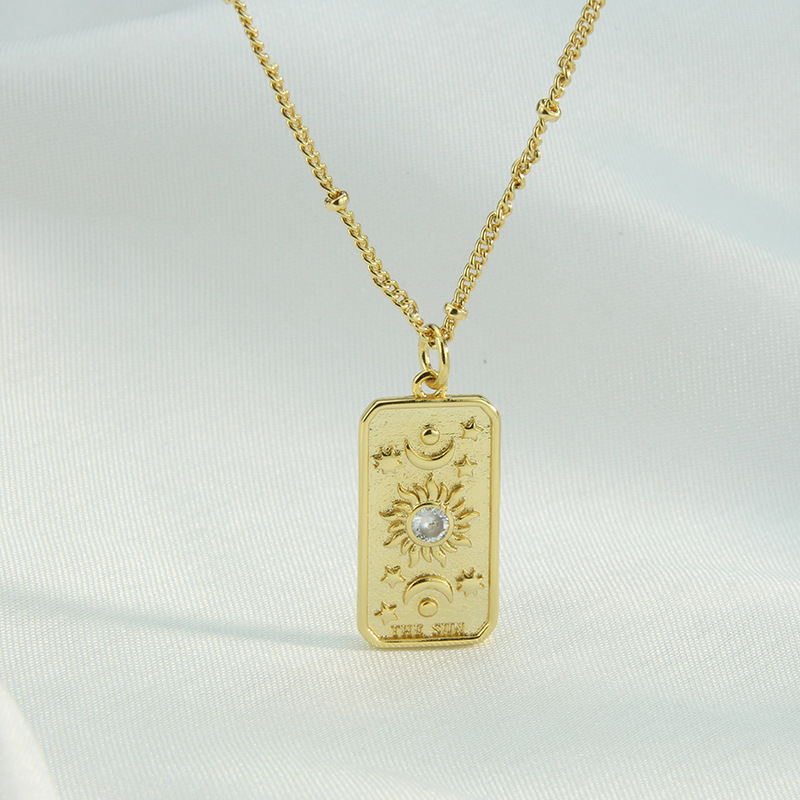 Simple Style Geometric Copper Necklace Inlay Copper Necklaces