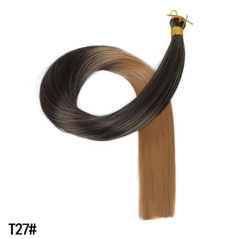 外国貿易アフリカストレートヘアハンドル高温シルク化学繊維かつらかぎ針編みヘアストレートシルクヘアハンドルかつらストレートヘアエクステンション|undefined