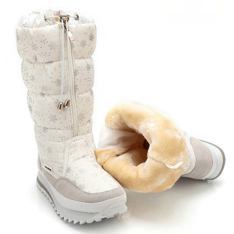 Distribución transfronteriza de Europa y América nuevas botas de nieve largas botas de nieve de lana gruesas botas de nieve antiesquí botas de nieve de mujer