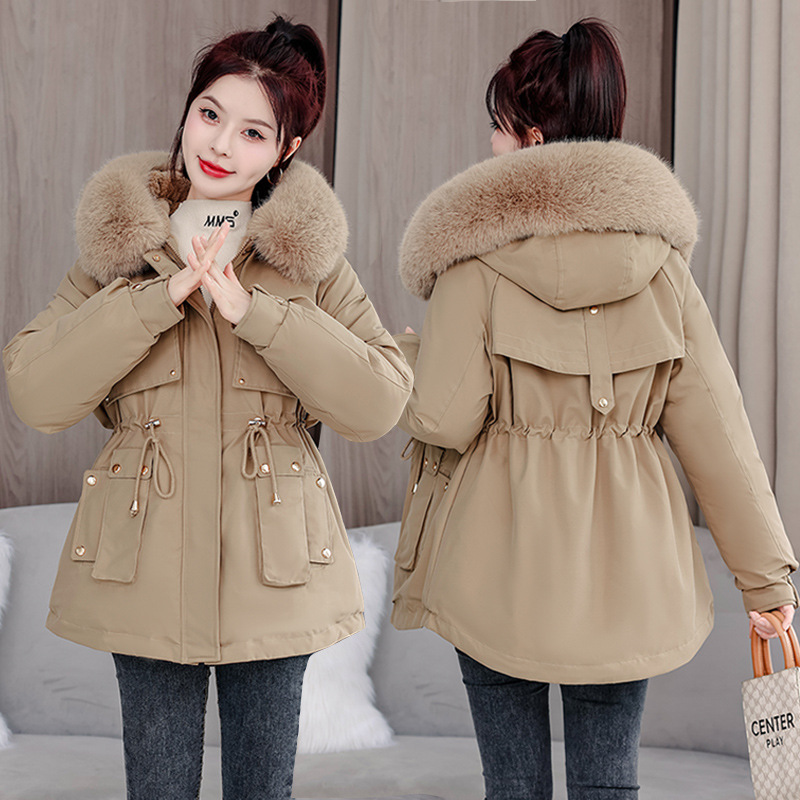 Algodón para mujeres mediana y larga en 2025 nuevo estilo de terciopelo para superar la chaqueta de algodón coreana suelta chaqueta de invierno image 4
