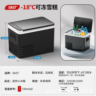 Use, Small Refrigeration Unit, Soyuducular - b10-black-12v-24v-220v-home-and-car-dual-use-model-freezing-and-refrigeration-without-partition