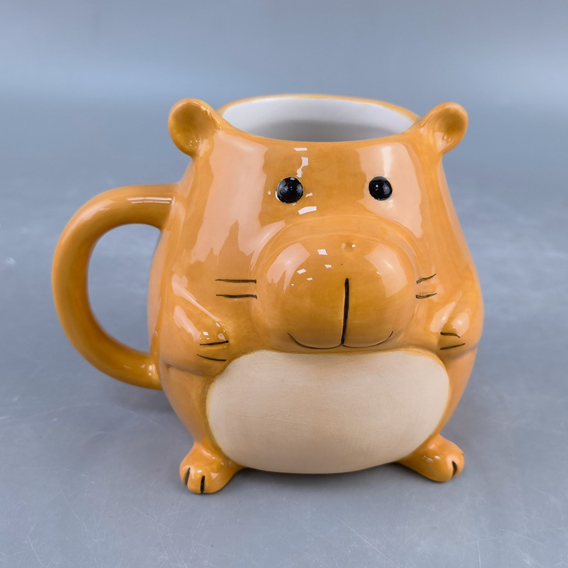 Taza de cerámica Capibara Taza de agua Dolphin Taza de desayuno casera de leche erizo taza de café de nicho