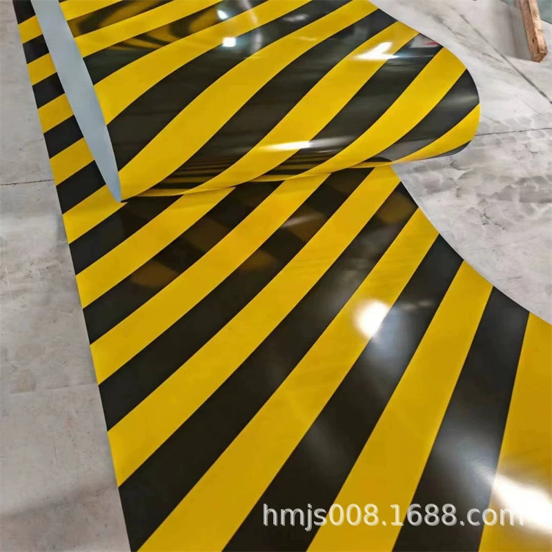 Утолщенная оцинкованная предупреждающая лента для строительных площадок, желто-черная утолщенная предупреждающая лента для ограждений