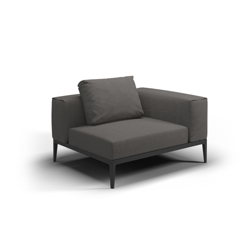 Muebles de exterior al aire libre combinación de sofá de ocio al aire libre patio balcón villa jardín madera maciza combinación de sofá de esquina