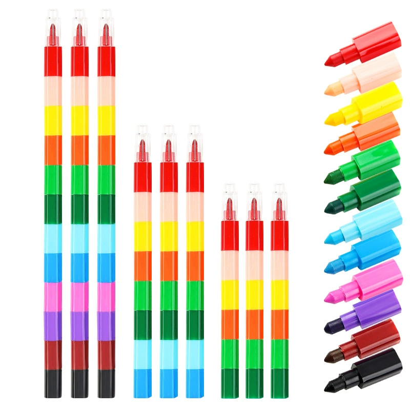 Трансграничная 12-цветная сшитая карандаш 8-цветная круглая карандаш 6-цветная масляная палочка
