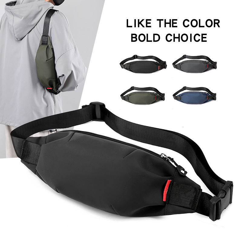 New Men's Simple Lightweight Mini Chest Bag Trendy Brand Shoulder Crossbody Bag Casual Sports Small Waist Bag Small Satchel