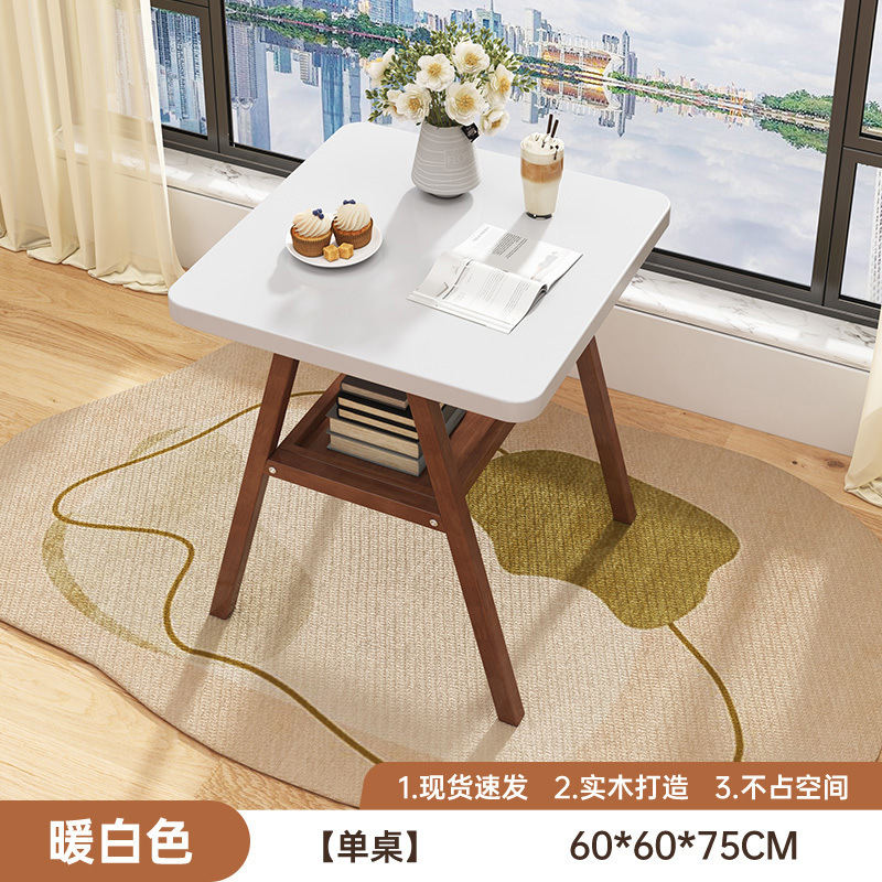 [싱글테이블 앤티크 스타일 웜화이트 60cm ]
