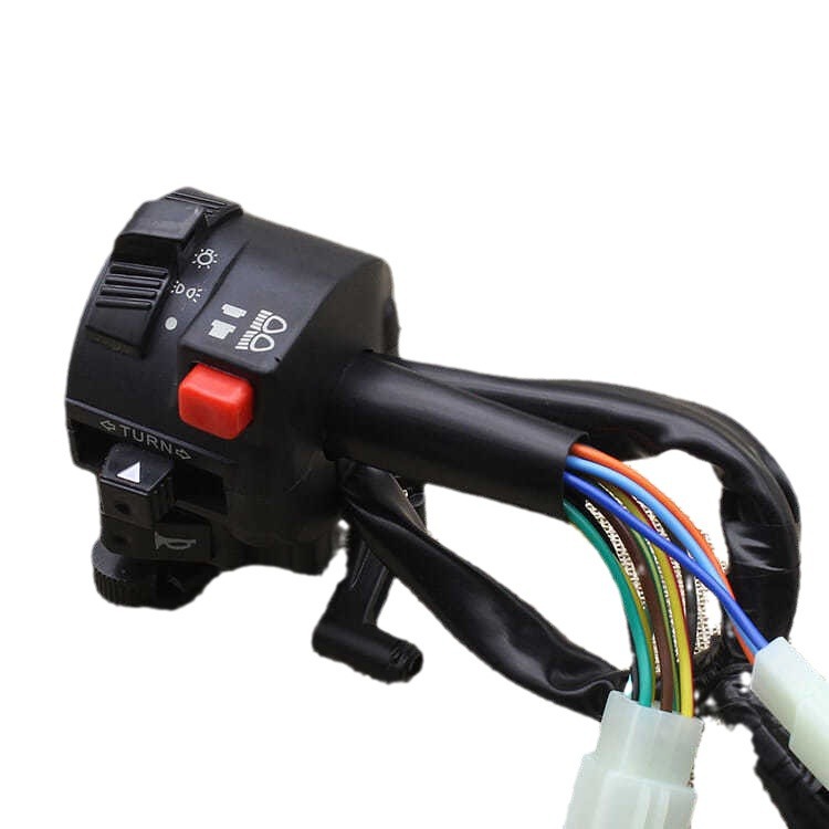 Bending Beam motocicleta TBT110 interruptor de la manija de la mano izquierda ciclomotor cuerno de dirección botón mango asiento accesorios de montaje