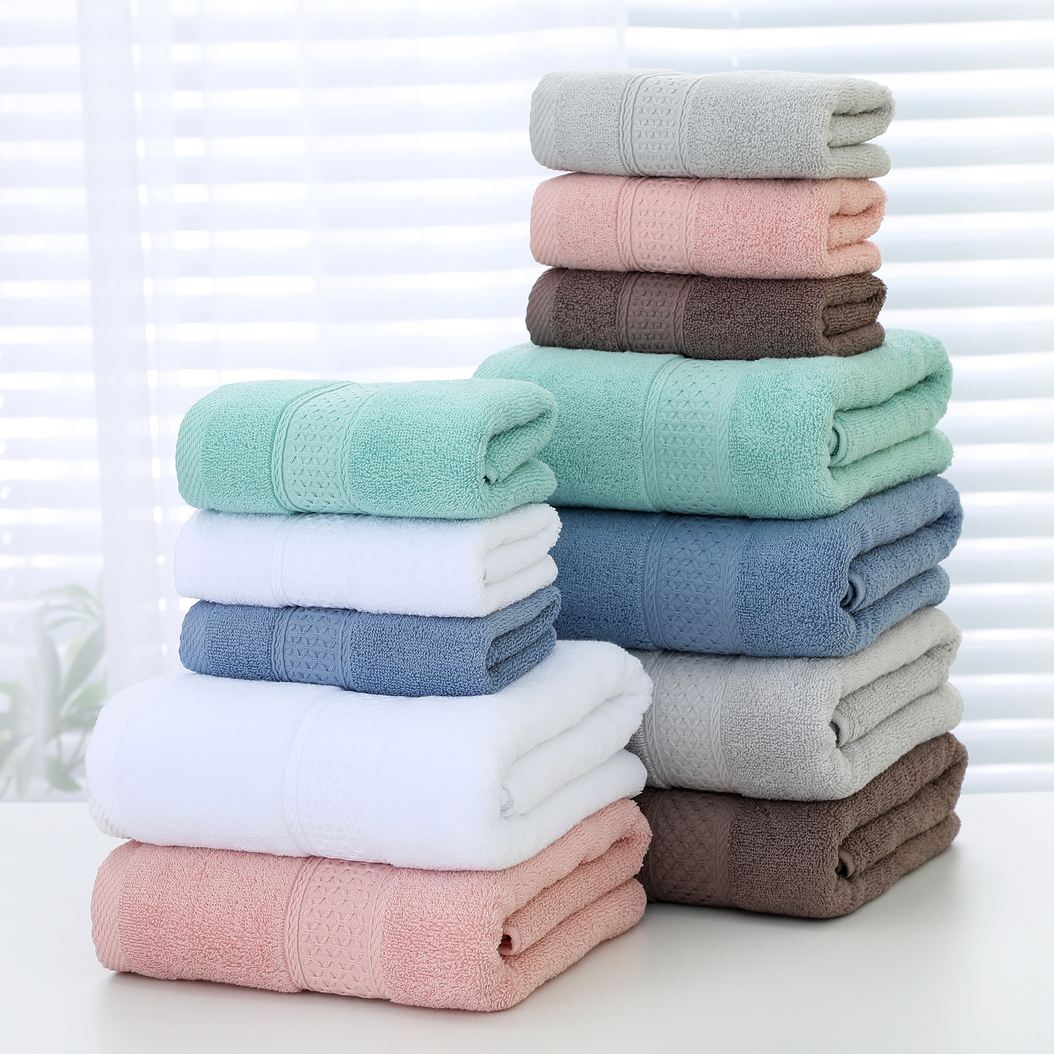Luxury Cotton Bath Towel 3-piece Set Super Absorbent For Home_voghion.com