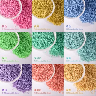 唐10g一包彩色珠子散批饰品diy材料配饰2/3/4mm米珠散珠玻璃珠子