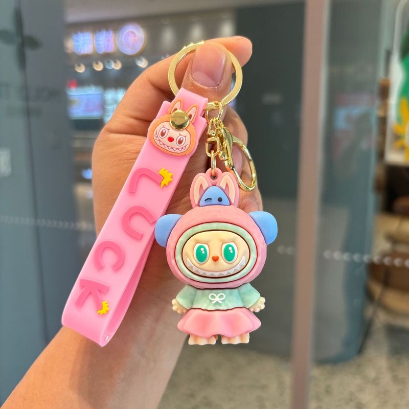 クリエイティブ人気ラブブキーホルダー漫画リトルシープペンダントおもちゃベビーグラバーかわいいキーチェーンリング卸売|undefined