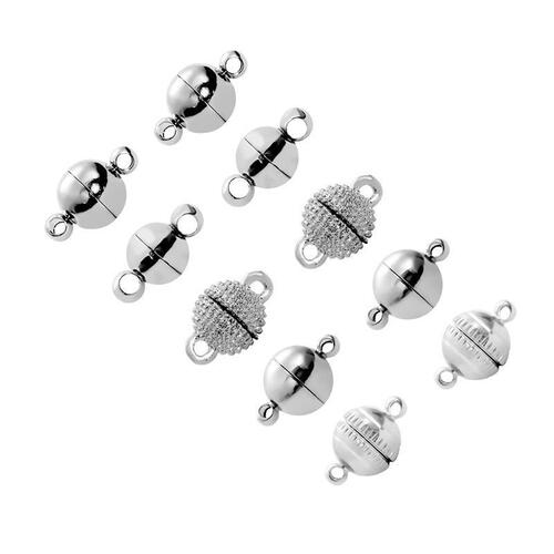 A variety of white K color alloy magnet buckle connection buckle diy handmade necklace buckle bracelet buckle jewelry material accessories