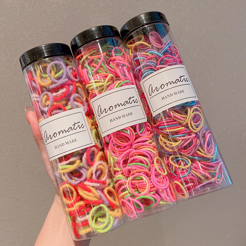 Banda de goma para niñas no duele el cabello de color elástico alto tamaño pequeño banda de pelo bebé lazo de pelo cuerda niños banda de goma Mujer