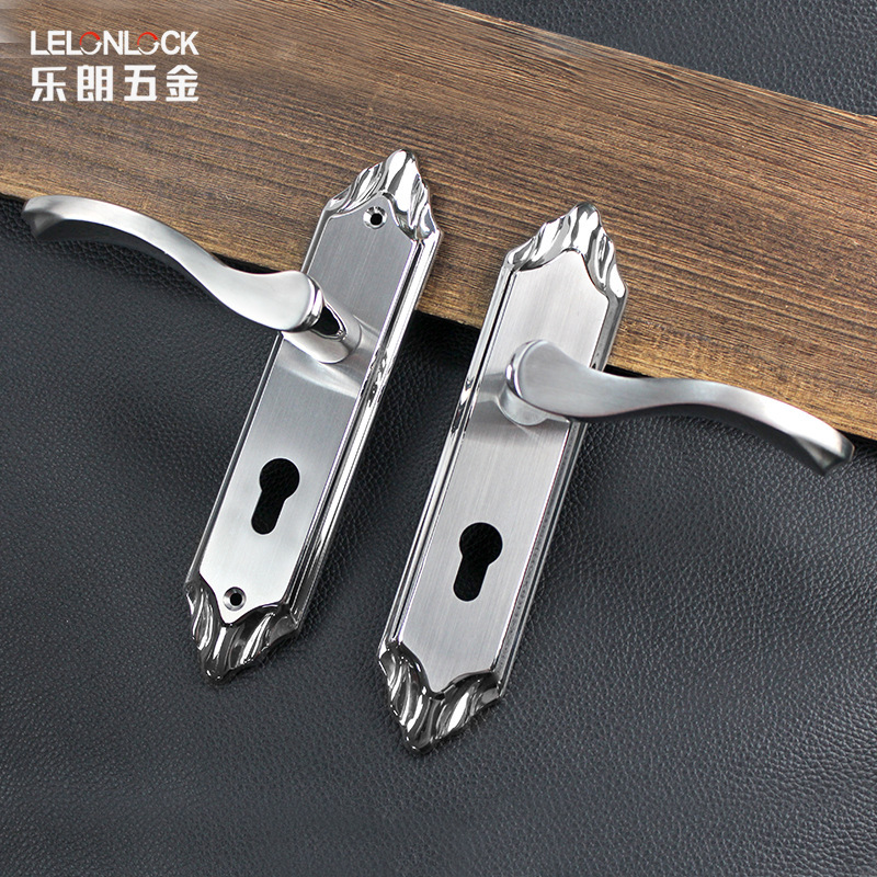 Cerradura de puerta antirrobo de acero inoxidable europea personalizada cerradura de panel cerradura de puerta de madera doméstica cerradura mecánica de puerta de baño