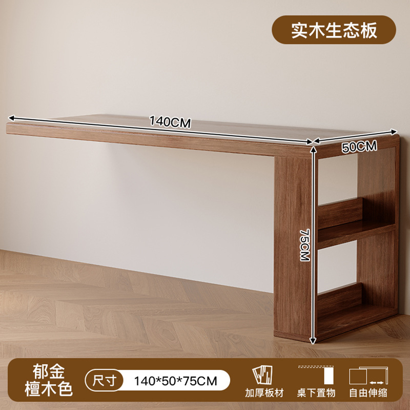 Escritorio de esquina de madera sólida, comedor de dos en uno, escritorio de estudio doméstico para adultos, estante, escritorio de computadora en forma de L medieval