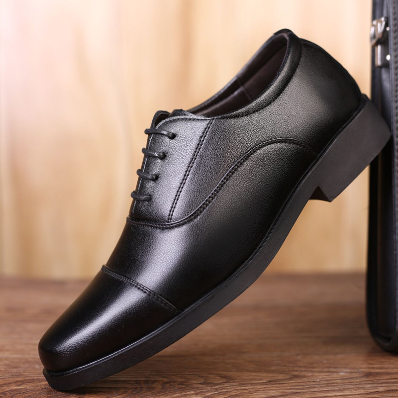 Men's Formal Oxford Patent Leather Suede Pointed Toe Business Casual Shoes_voghion.com
