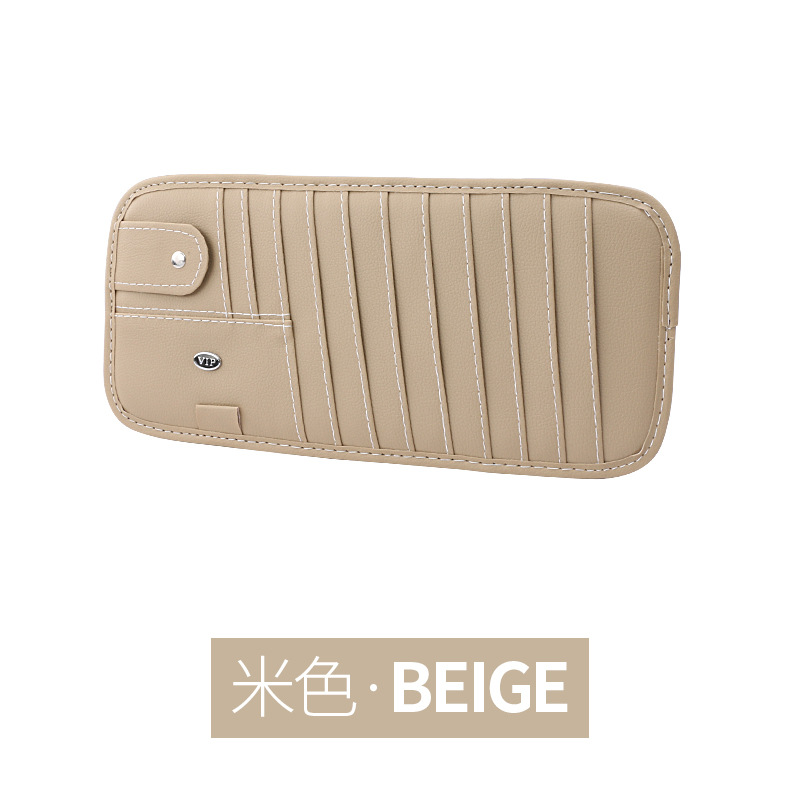 Qìchē Car CD Clip Sun Visor Organizer (Multimediya və saxlama aksesuarları) - multifunctional-cd-clip-beige