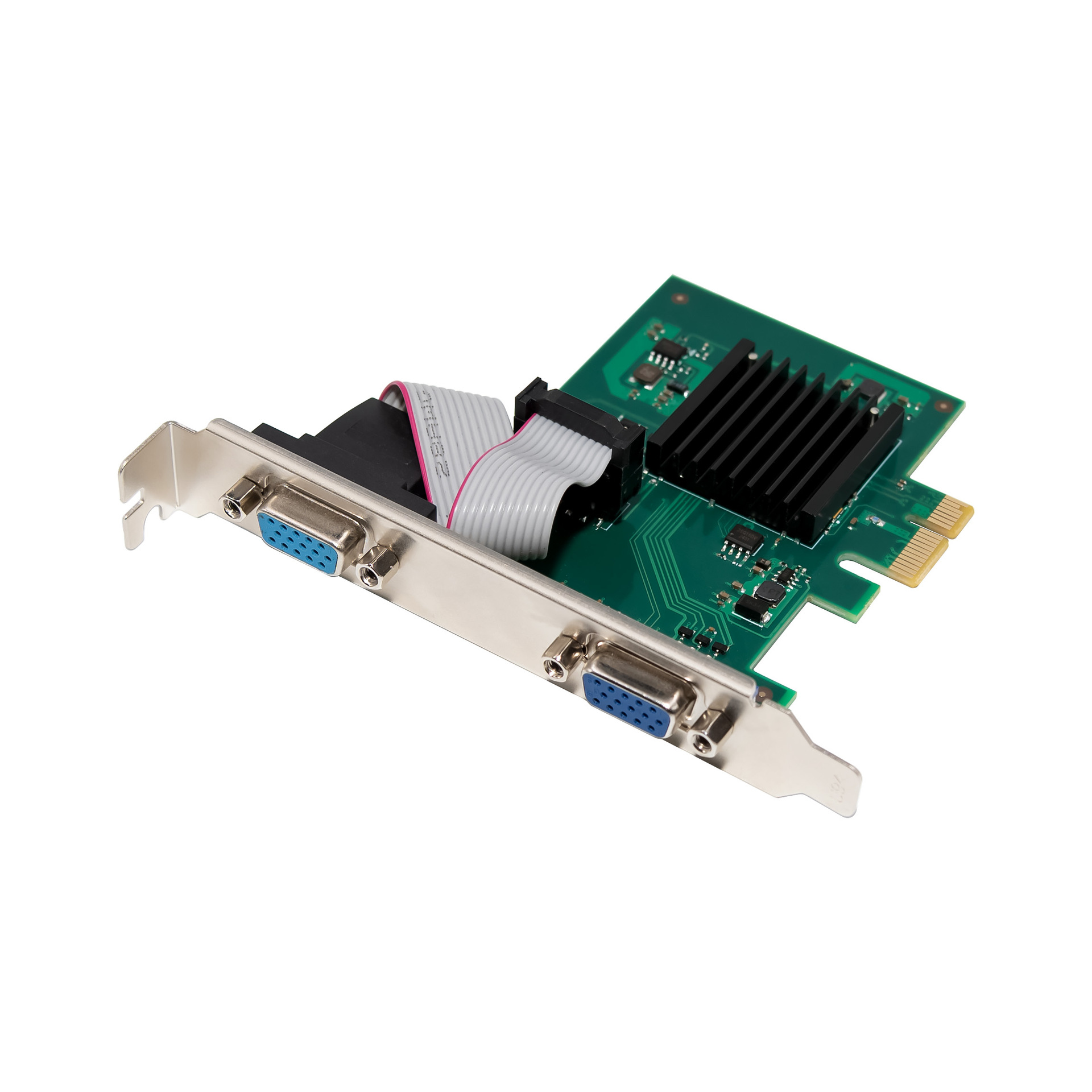 PCI-E显卡SM750电视2K显示器AST2400双口VGA工控机服务器图形显卡