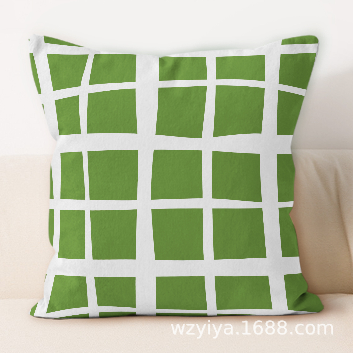 Simple amarillo verde abraza almohada nueva decoración cuadrada moderna sala de estar almohada de almuerzo de oficina almohada de protección de cintura