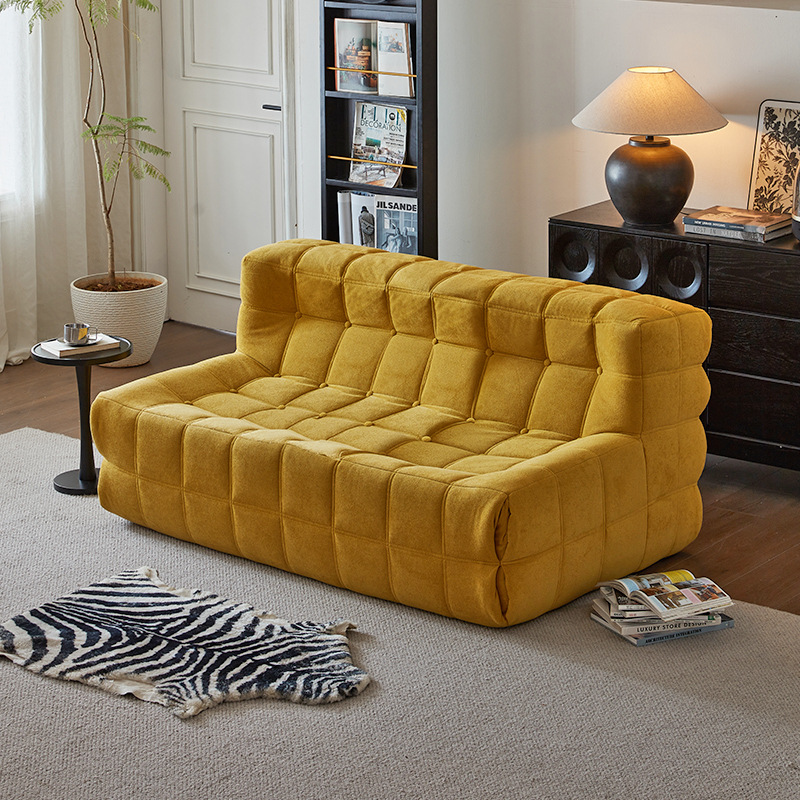 Silla de sofá individual transfronteriza sala de estar dormitorio balcón waffle sofá perezoso bolsa de rollo sofá de esponja de compresión