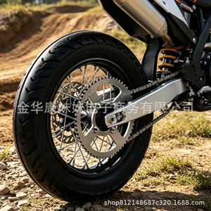 90/90-12 motorcycle rear wheel, equipped with a 190 brake disc and a 420-60 inner tube, replacement part for off-road motorcycles
