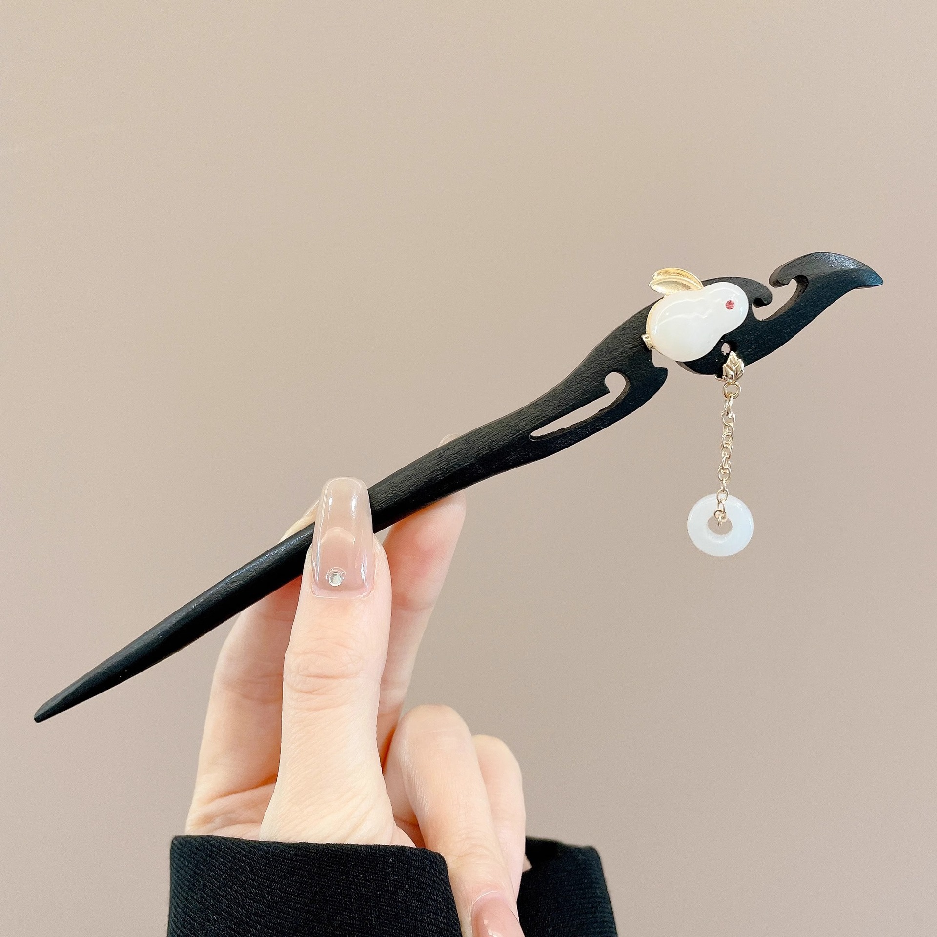 Horquilla de flores con flecos de estilo antiguo, temperamento femenino de alto nivel, escalón, horquilla de Hanfu, horquilla de cabello en la parte posterior de la cabeza, tocado de horquilla