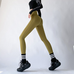 Cross-border fitness no awkward line yoga pants set high-waist buttock-lifting running spring and autumn sports tight pants