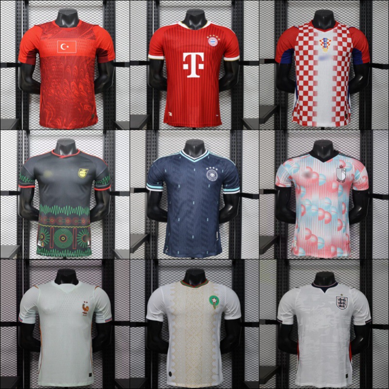 2526 World Cup Season Player Version Argentina France Paris Usa Germany Brazil Short-Sleeved and Long-Sleeved Football Jerseys