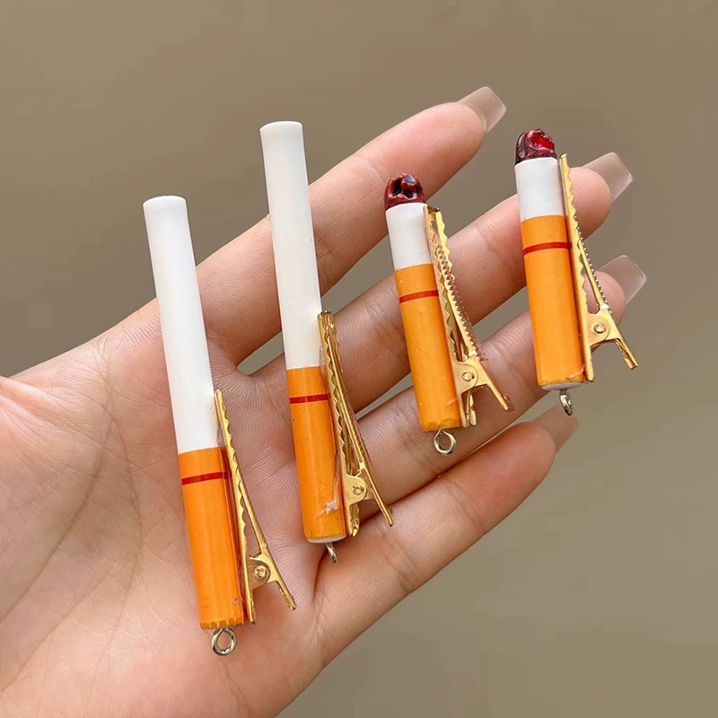 Удивительная реалистичная cigarette hair clip hot girl issuing card net red side clip female personality fun duckbill chuck jewelry jewelry