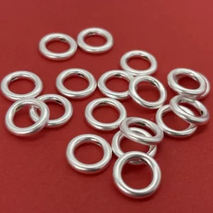 999 pure silver smooth surface peace ring, pure silver 3D craft loose beads, spacer beads, DIY silver jewelry accessories, braided rope bracelet