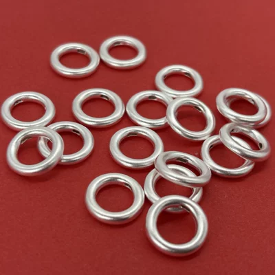 999 pure silver smooth surface peace ring, pure silver 3D craft loose beads, spacer beads, DIY silver jewelry accessories, braided rope bracelet