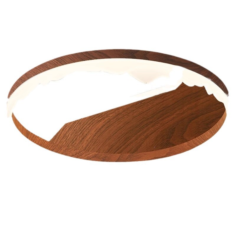 lámpara de techo del dormitorio moderna y simple de espectro completo protector de ojos color nuez retro cálida romántica lámpara de habitación principal