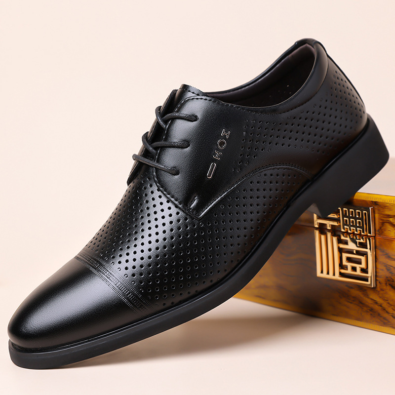 2022 otoño nuevos hombres de negocios zapatos de cuero formales de cuero de los hombres con cordones altura interior aumentó 6cm zapatos de cuero solo 1058 image 7