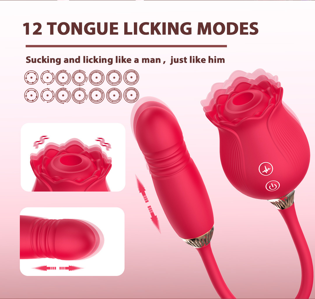 Dual-Head Vibrating Egg with Tongue Licking & Suction, 12-Frequency Purple G-Spot Massager for Couples — detail image 3