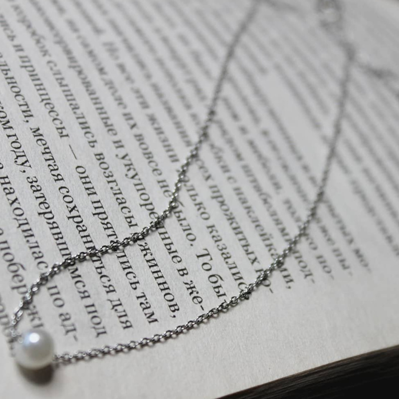 Colar de pérolas simples, joia curta de metal para mulheres, estilo europeu e americano, direto do fabricante._voghion.com