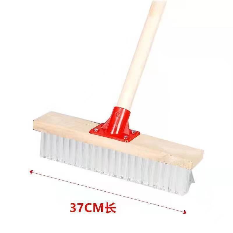 나무 색상(플라스틱 바닥 브러시) 폭 37cm + 나무 손잡이