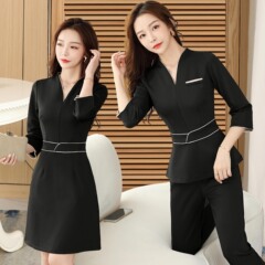 美容師作業服女性秋冬高級皮膚管理医美足浴足治療spa美容院技師セット