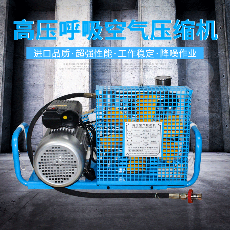 高压呼吸空气压缩机 小型气瓶充气泵消防高压空气充瓶机填充泵