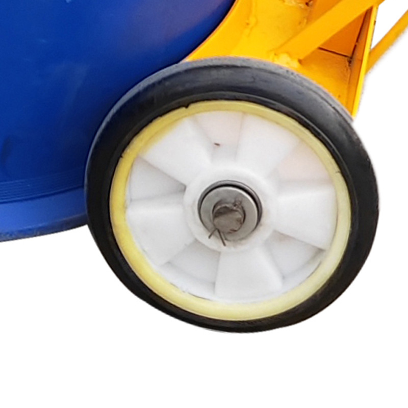 Fabricante personalizado coche de barril de aceite empujado barril de hierro barril de plástico barril herramientas de manejo de barril de gavilón fijación boca de mordida dos ruedas