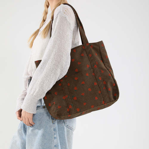2024 New Simple and Fashionable Hand-Take Tote Bag Large Capacity Simple and Fashionable Leisure Personality Shoulder Bag for Women