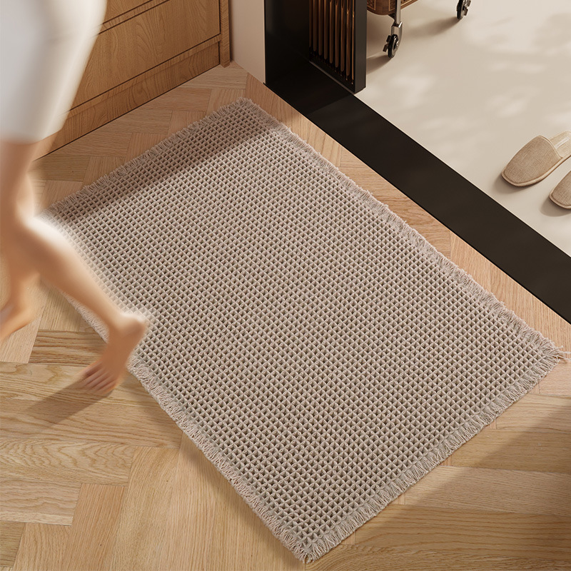 Foreign Trade Waffle Floor Mat with Woven Grid Pattern, Absorbent Towel for Home Use, Bathroom, Shower Room, and Doorway