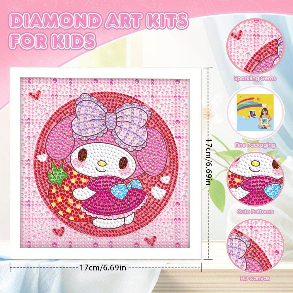 Nuevo diamante pintado Kulomi creativo para niños DIY hechos a mano con marcos llenos de diamantes pegados juguetes de dibujos animados al por mayor
