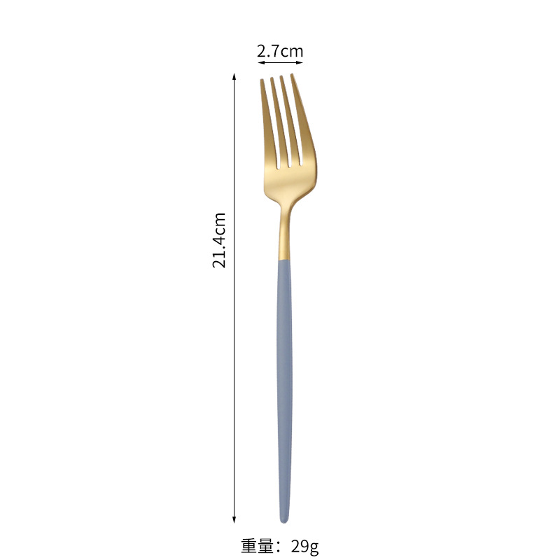 Cuchillo de filete occidental, tenedor, cuchara de postre Vajilla transfronteriza de 4 piezas Amazon Acero inoxidable portugués cuchillo, tenedor y traje de cuchara