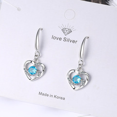 Female Korean Style Fashion Heart Hook Short Earrings Charm Personality Heart Shape Earrings for Women