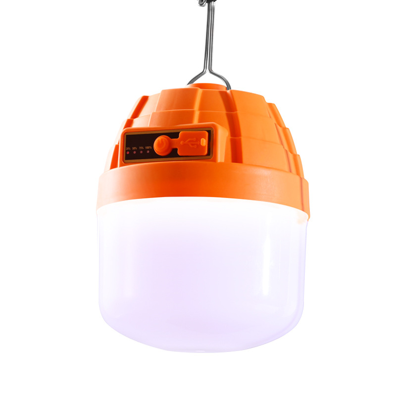 Lámpara LED Recargable Portátil de PVC Super Brillante para Camping y Mercado Nocturno