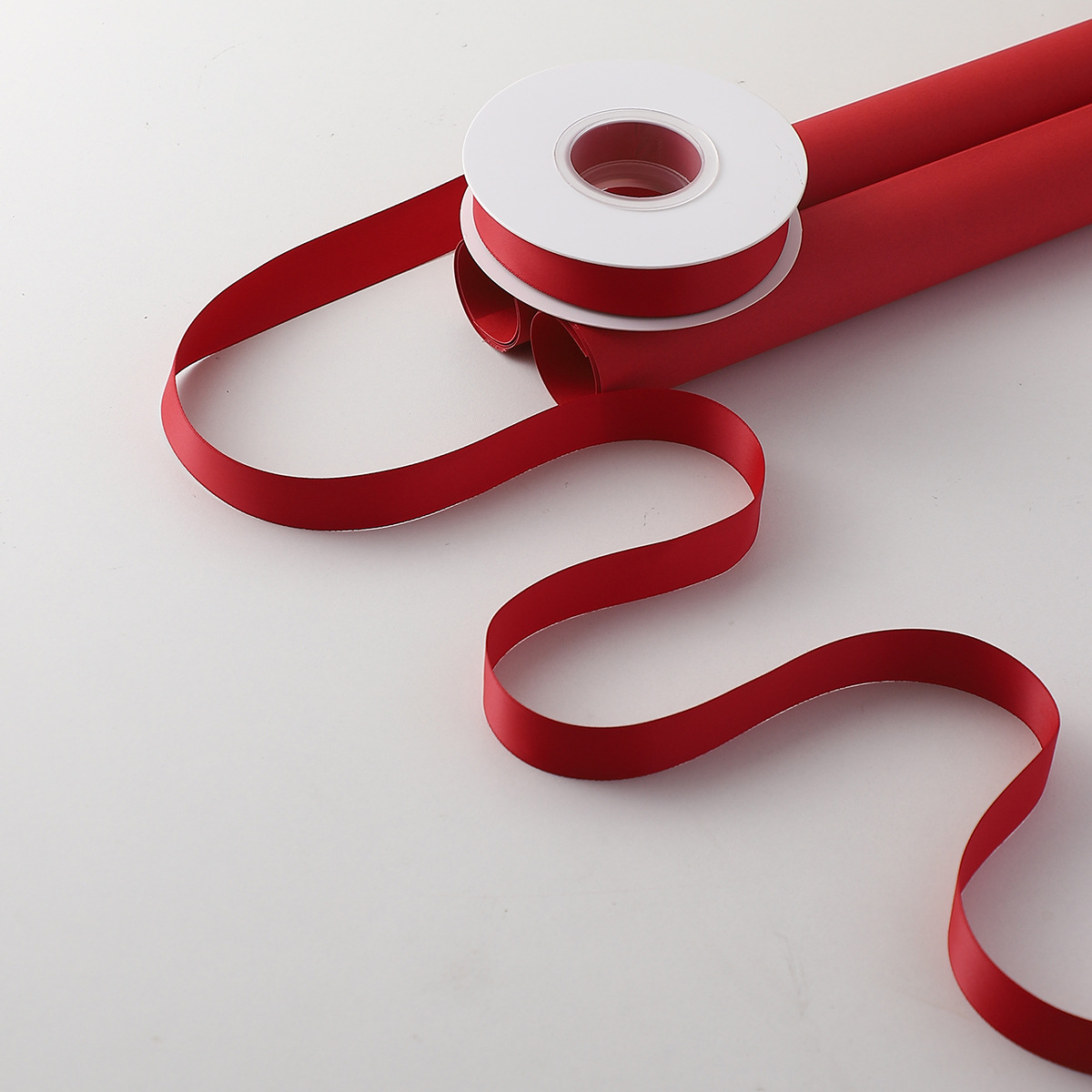 Serie de siete colores de cordier rojo ligero de alta calidad ramo de flores de cinta de color sólido cinta de regalo embalaje florista decoración