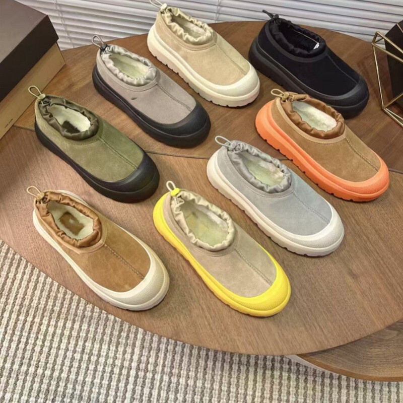 2025 New Shallow Loafers Wang Yibo Sheepskin All-In-One Versatile Low-Cut Snow Boots Rubbugg