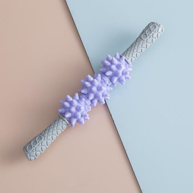 Three-wheeled barbed ball purple