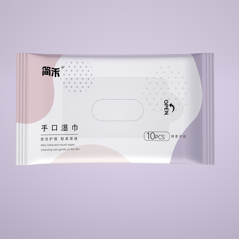 Wholesale of large packs of baby wipes, specialized for newborns' hands and mouths, portable children's wet wipes, wholesale of wet wipes factory 